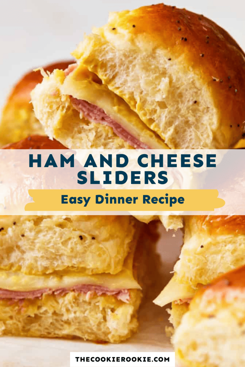 Ham and cheese sliders, a tasty and easy dinner recipe.