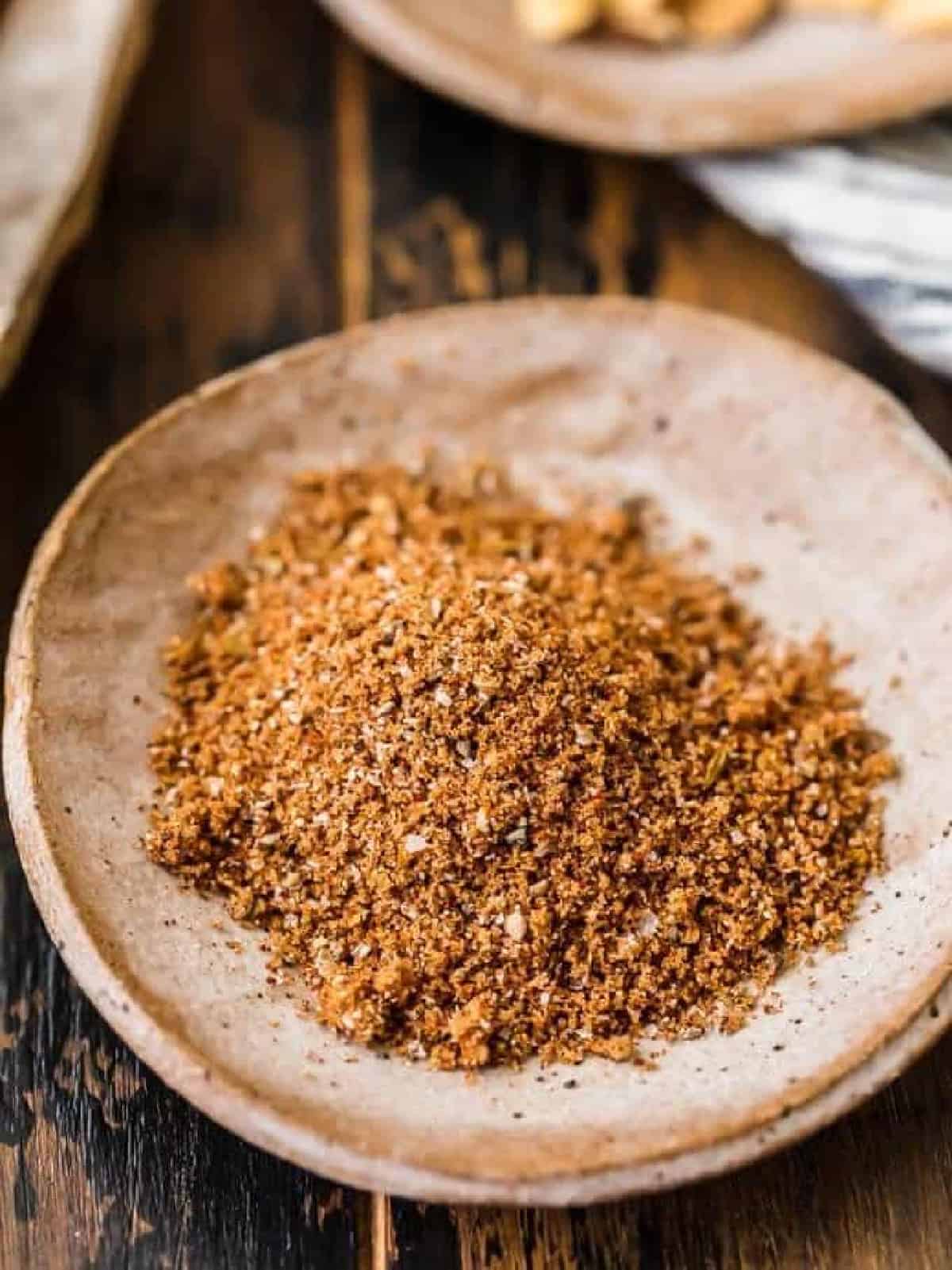 pork seasoning on small bowl