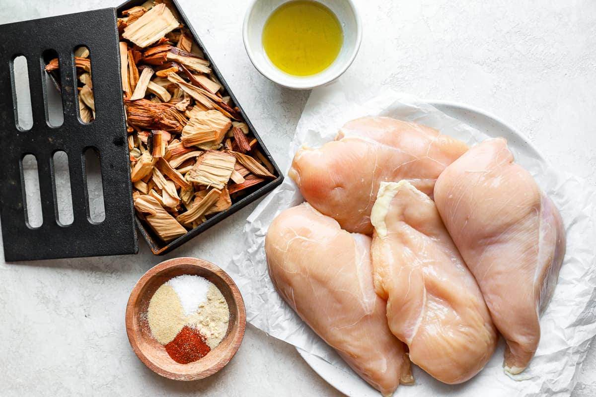 ingredients for smoked chicken breast.