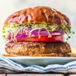 turkey burger on plate