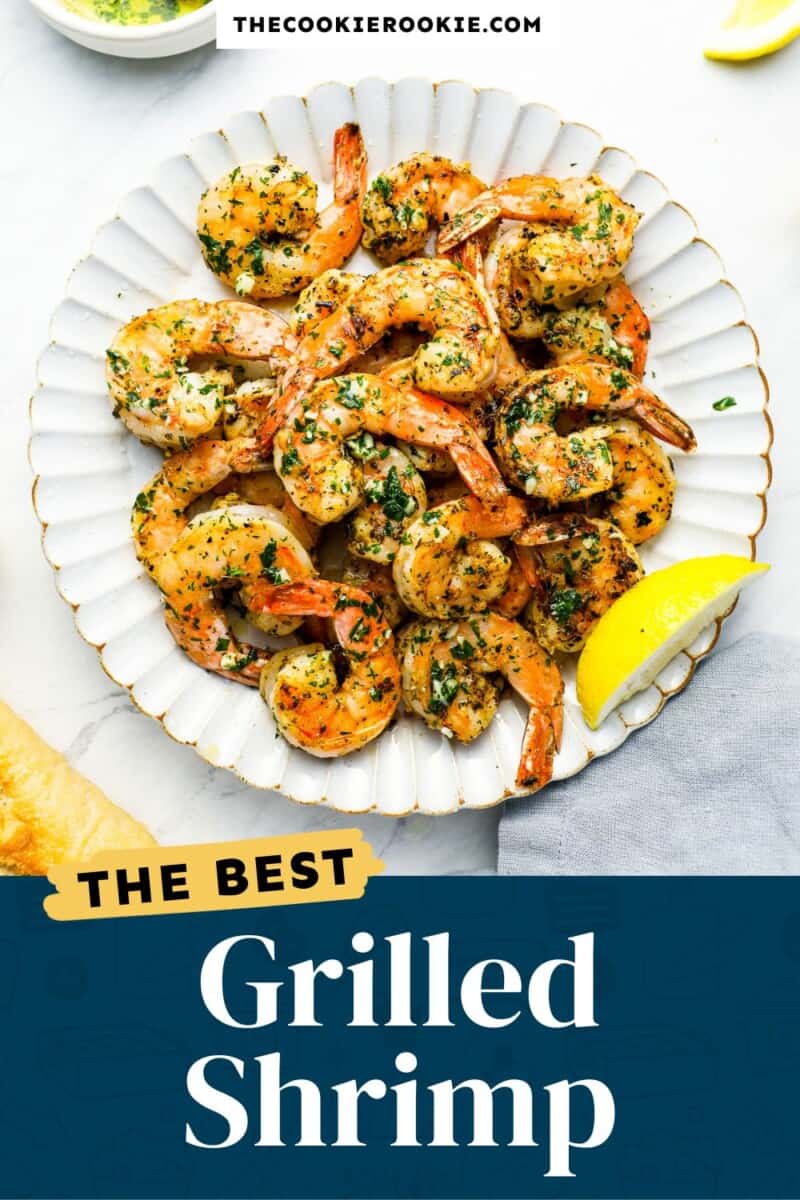 the best grilled shrimp on a plate.