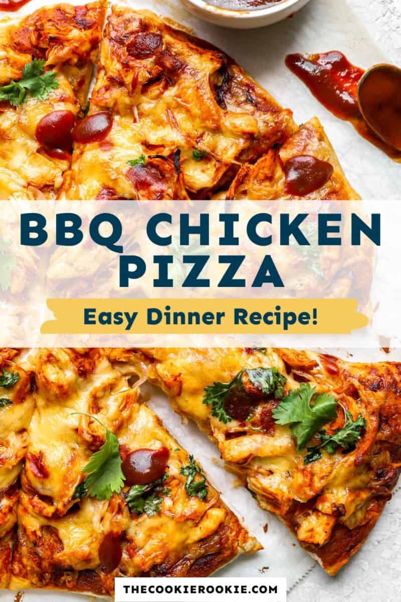 Bbq chicken pizza easy dinner recipe.