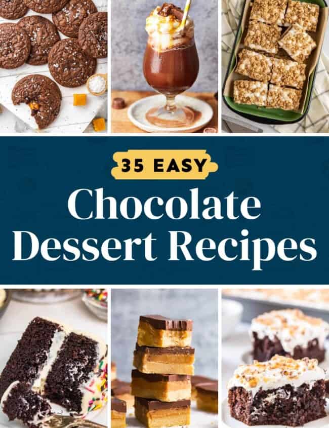 35 easy chocolate dessert recipes.