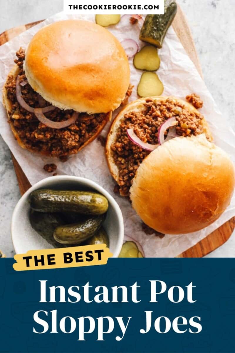 The best instant pot sloppy joes.