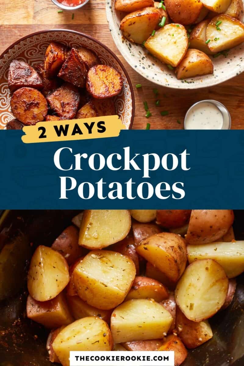 2 ways to make crockpot potatoes.