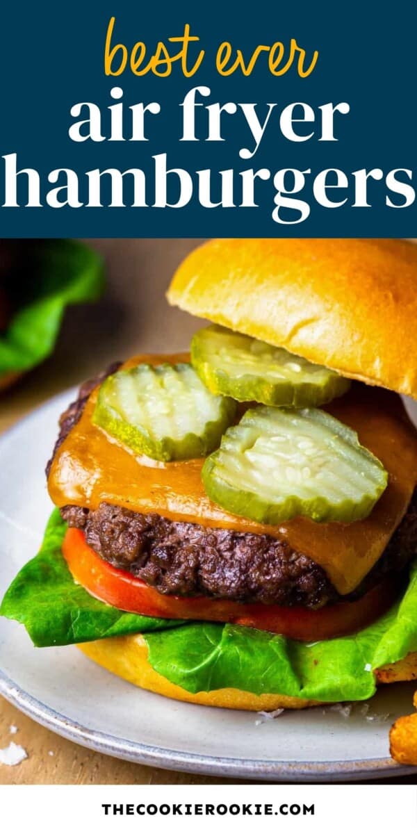 air fryer hamburgers pin