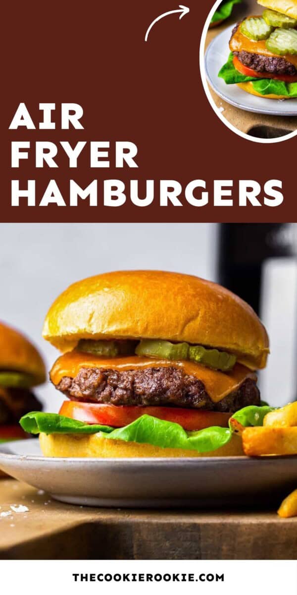 air fryer hamburgers pin