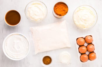 The ingredients for a pumpkin pie.