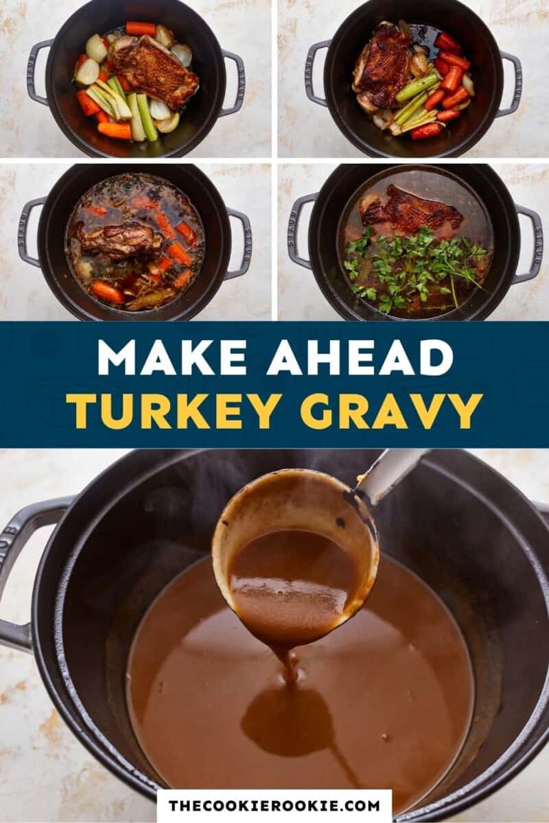 Make ahead turkey gravy.