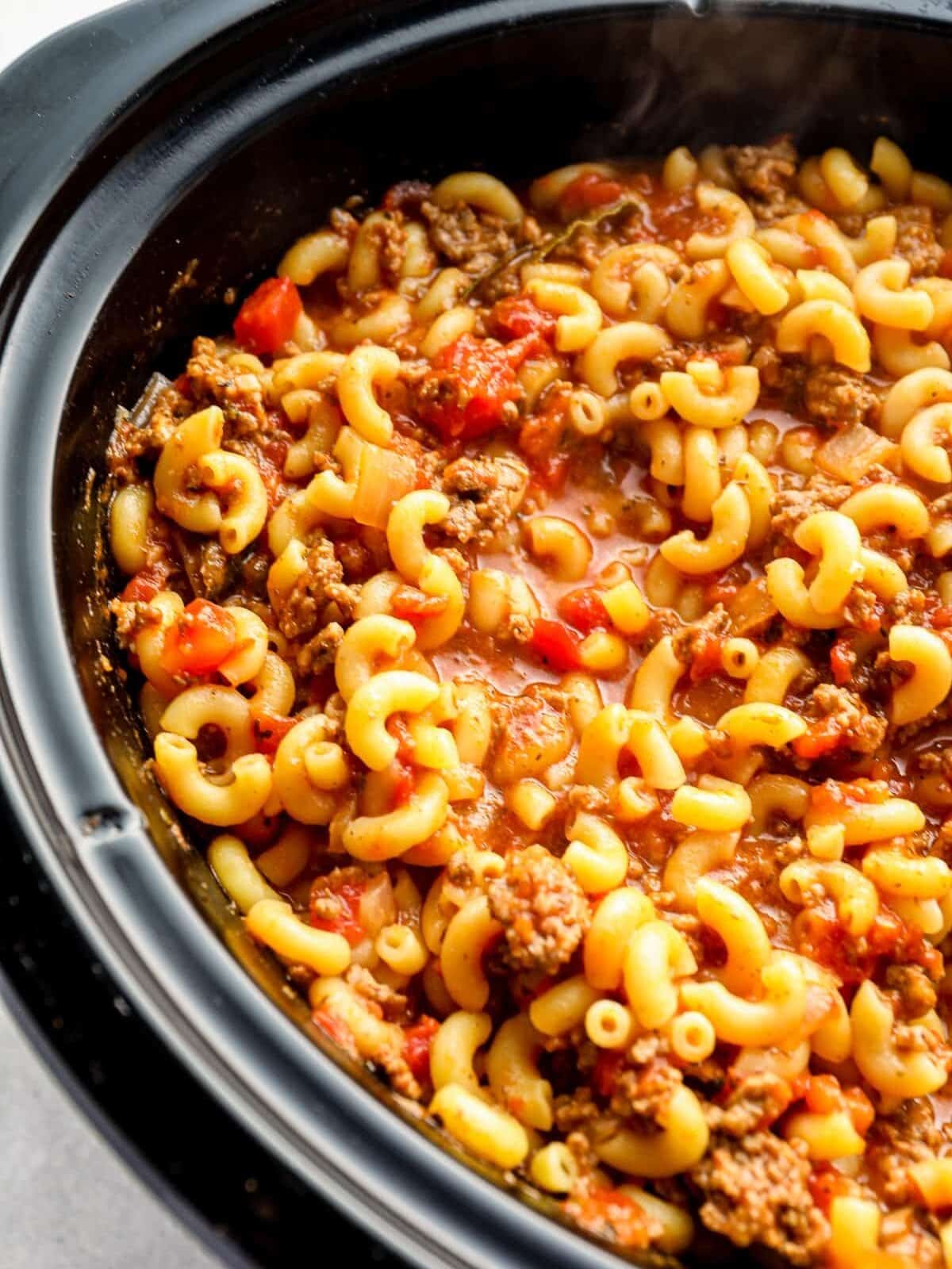 american goulash in crockpot