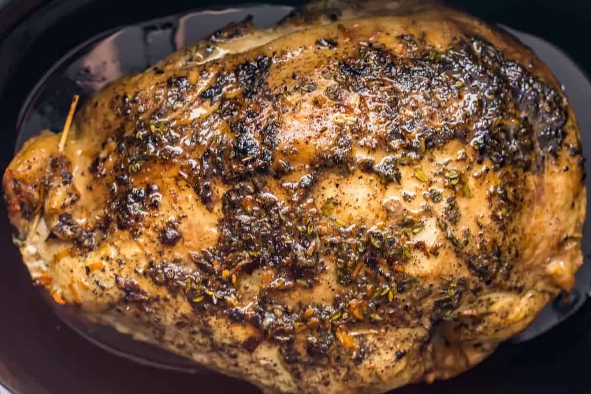 Crockpot roasted chicken.