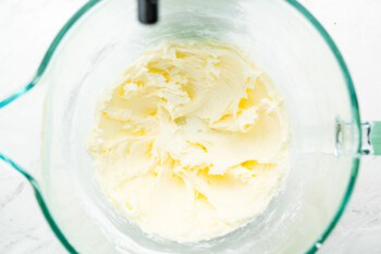 Butter in a glass bowl.