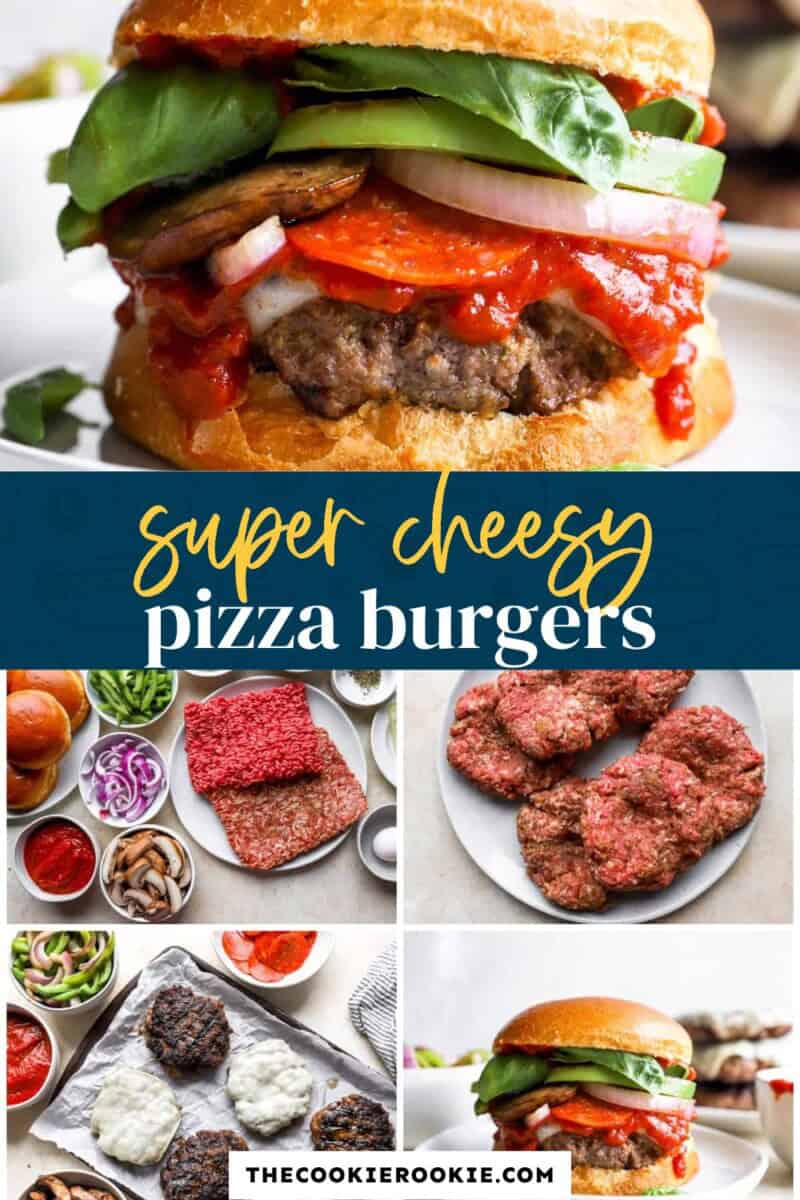 Super cheesy pizza burgers