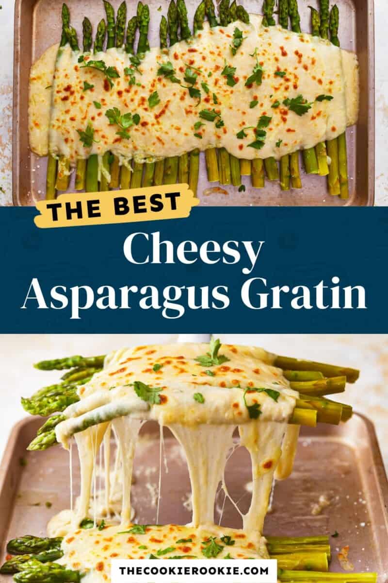 The best cheesy asparagus gratin.