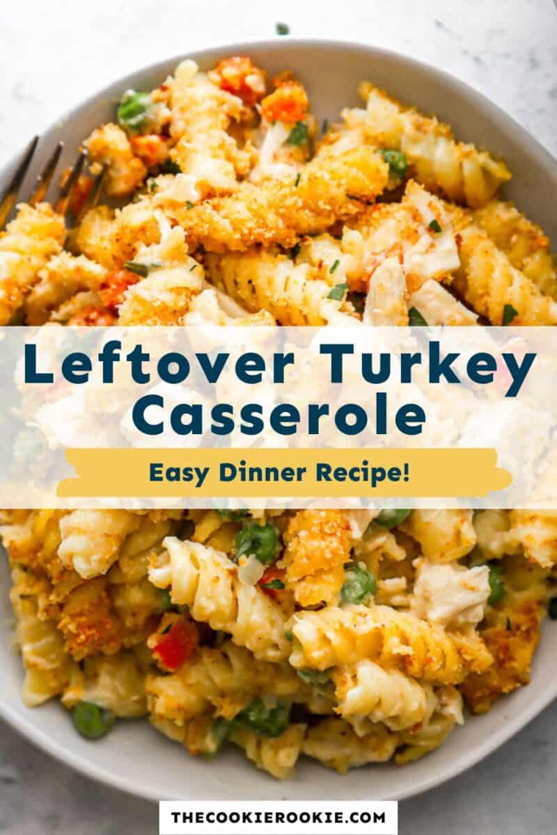 Leftover turkey casserole easy dinner recipe.