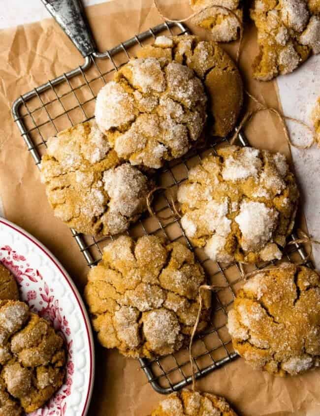 ginger cookies on drying rack