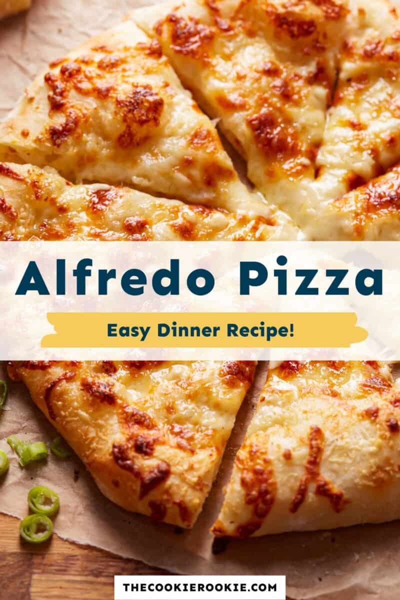 Alfredo pizza easy dinner recipe.