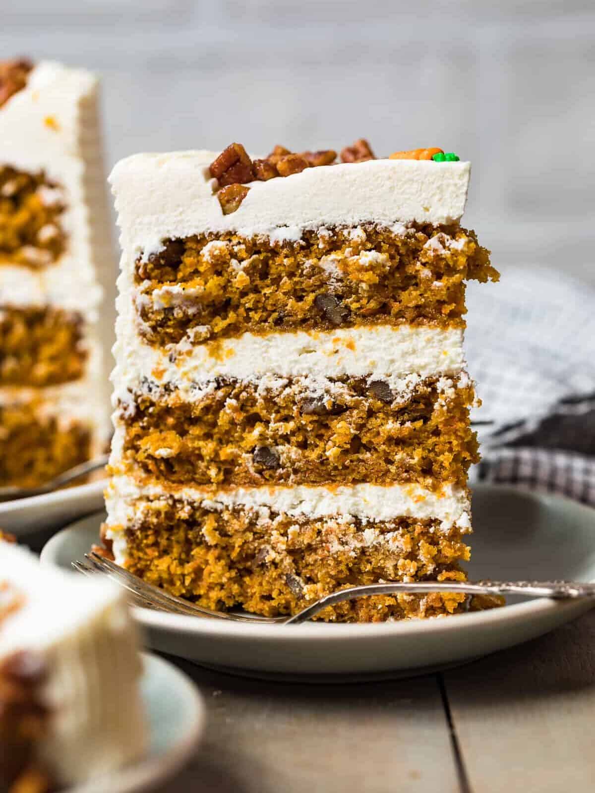 slice of carrot cake