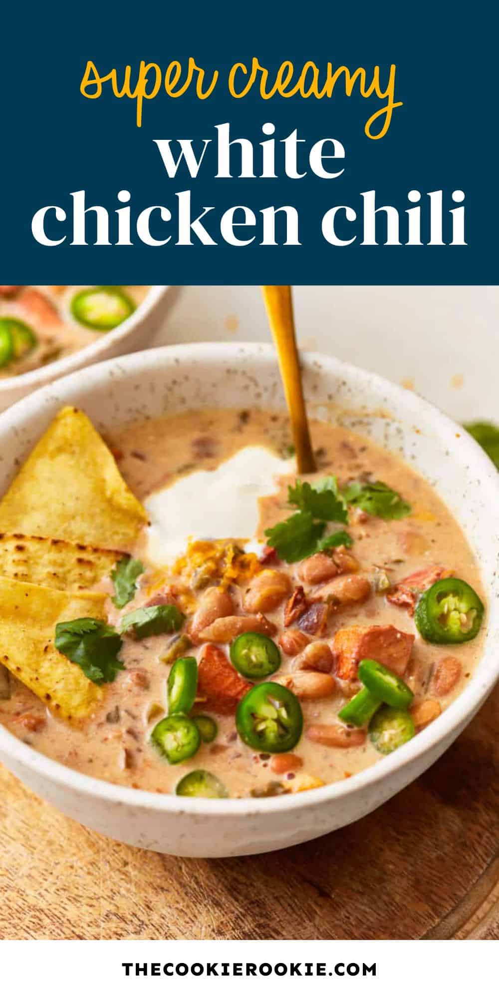 creamy white chicken chili pin